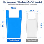 Odor Sealing Cat Litter Poop Clump Pick-Up Bags with Handles Scoop Tie Bags Dog Waste Bag, Leak Proof Pet Disposal, Unscented, 100 bags