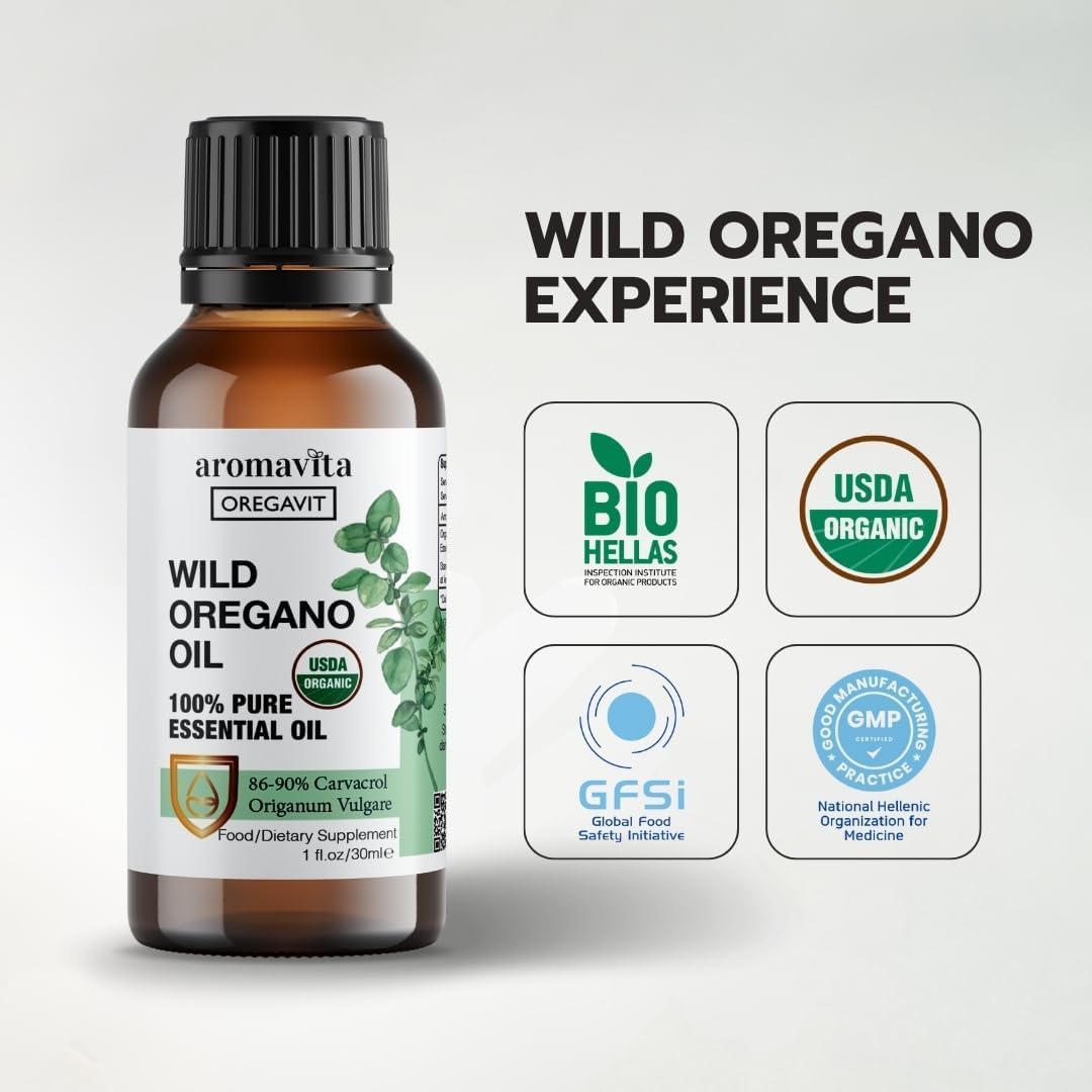 Buy now Wild Oregano Oil Organic - 100% Pure Undiluted Organic Wild Oregano Oil with 86-90% Carvacrol, Immune Support - Plant-Based, Herbal Supplement - Vegan, Non GMO, Gluten Free, 1fl.oz/30ml at indiglob india