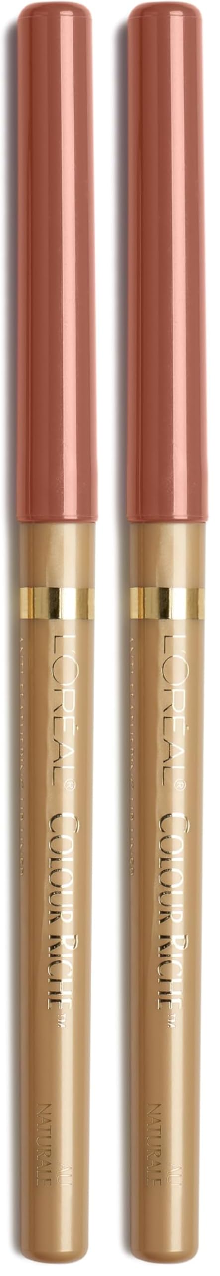 Buy now L'Oreal Paris Colour Riche Lip Liner Pencil, Creamy Lip Liner with Omega 3 and Vitamin E, 783 More Chocolate (Brown) Au Naturale 1 Count (Pack of 2) at indiglob india