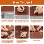 Selizo 480 Sets Small Double Cap Leather Rivets 4 Colors 3 Sizes (Cap Diameter: 6mm/8mm/8mm) Tubular Metal Studs with 3 Pieces Setting Tool Kit for Leather Craft Repairs Decoration