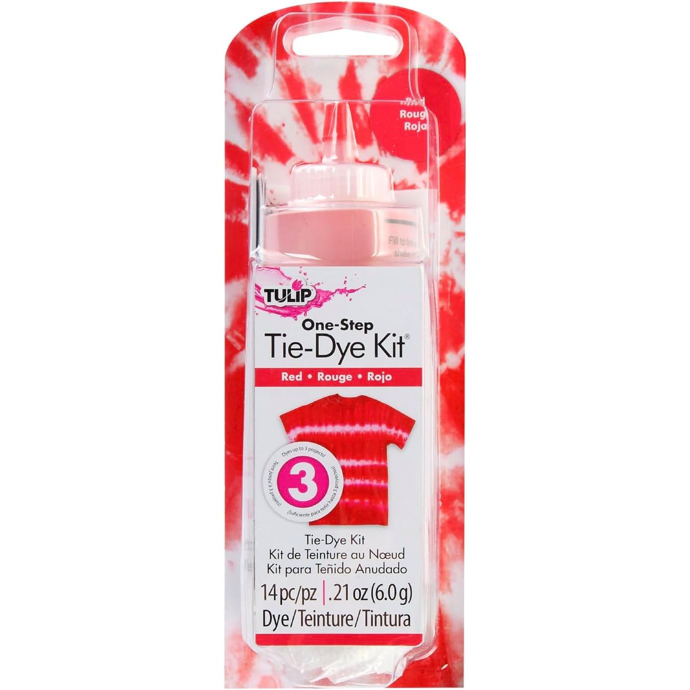 Buy now Tulip One-Step Tie-Dye Kit, Vibrant Colors for Fabric 4 fl oz, Yellow Red at indiglob india