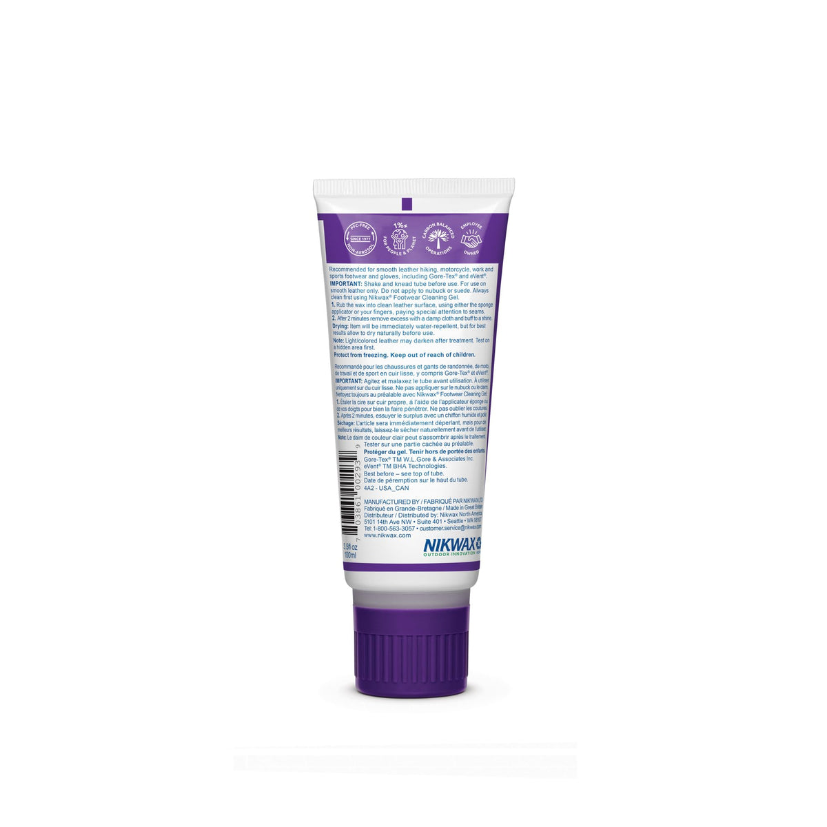 Nikwax Waterproofing Wax for Leather, Tube