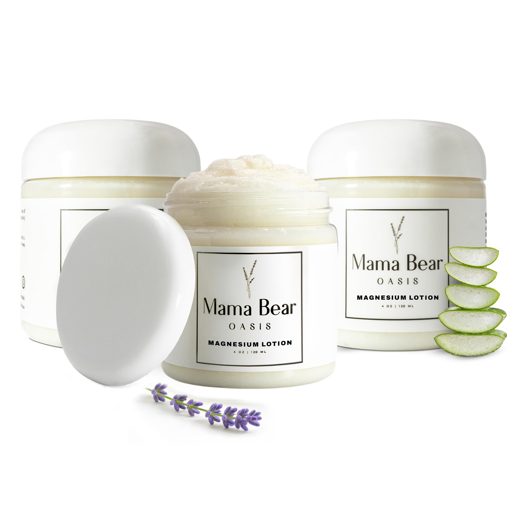 Mama Bear Oasis Magnesium Cream - Magnesium Lotion for Feet (Pack of 2) | Arnica, Vitamin B6, Aloe Vera and MSM, Vegan and Cruelty-Free, For Hands, Legs and Toes