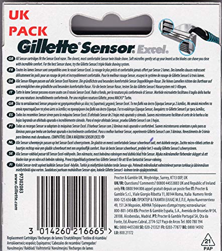 Buy now Gillette Sensor Excel-50 Count (5 x 10) at indiglob india