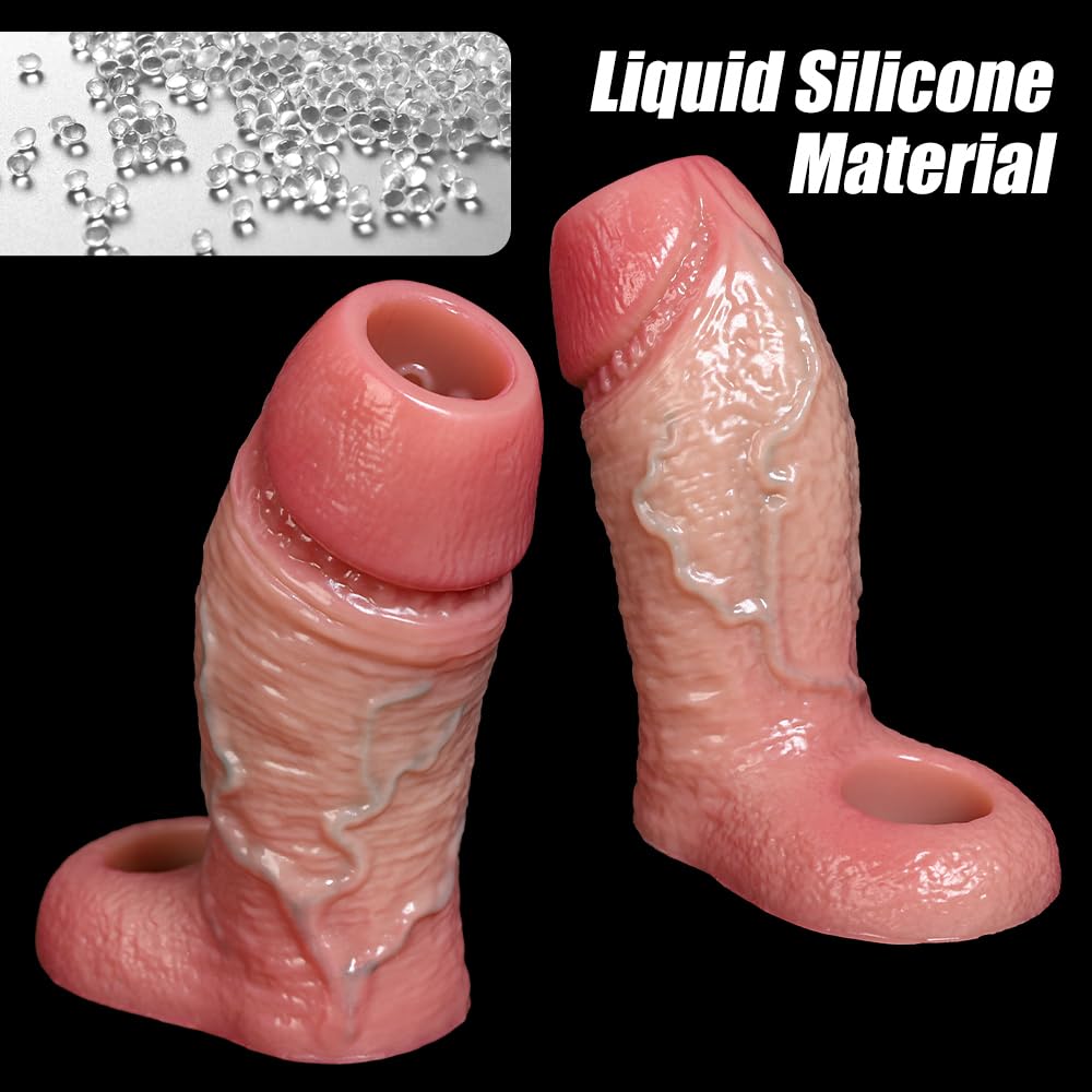 6.7'' Girth Thick Realistic Penis Sleeve Cock Sleeve,Cock Ring Penis
