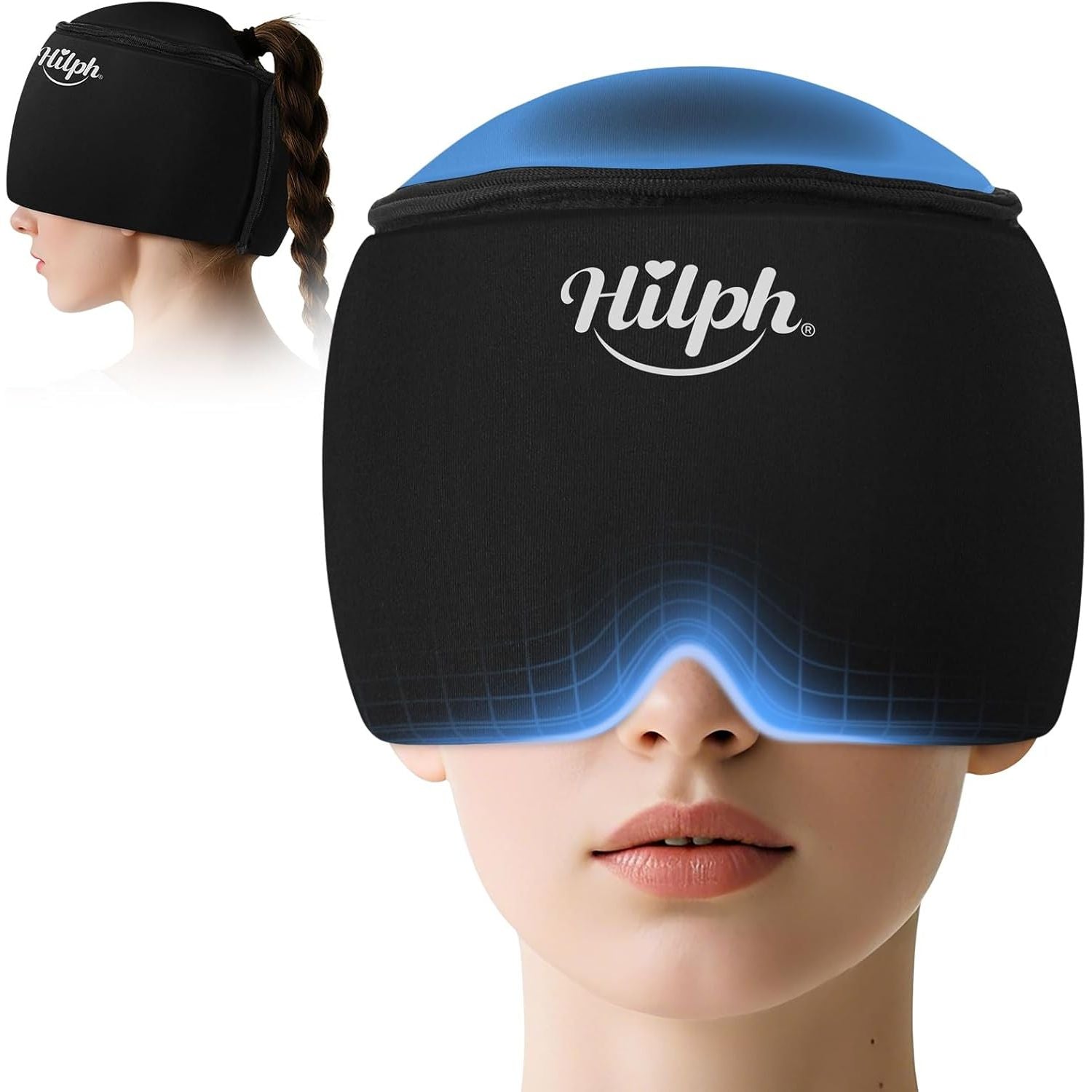 Buy now Hilph Cold Cap for Chemotherapy Patients, Stress Relief Hat, Ice Caps for Chemo with Top Coverage, Cold Hats for Head Discomfort, Adjustable Migraine Headache Relief Ice Pack for Women and Men, Blue One-piece wearable Upgrade Soft Solid Gel at indiglob india