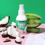 Freeman Flirty Feet Instant Foot Peeling Spray, Foot Mask, 4 fl oz | Foot peel mask for summer, moisturizing and smooth dry, cracked heels, remove dead skin quickly, cruelty-free and vegan