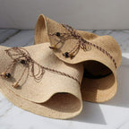 Buy now 316Yard Rayon Raffia Paper Crochet Brown Ribbon for Knit Summer Sun Hat, Beach Bag, Craft DIY Decoration at indiglob india