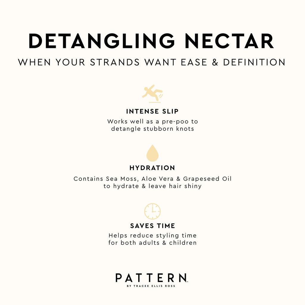 PATTERN Beauty by Tracee Ellis Ross Detangling Nectar w Sea Moss for Curly Hair 3a-4c, Great for Knots, Tangles and Matting