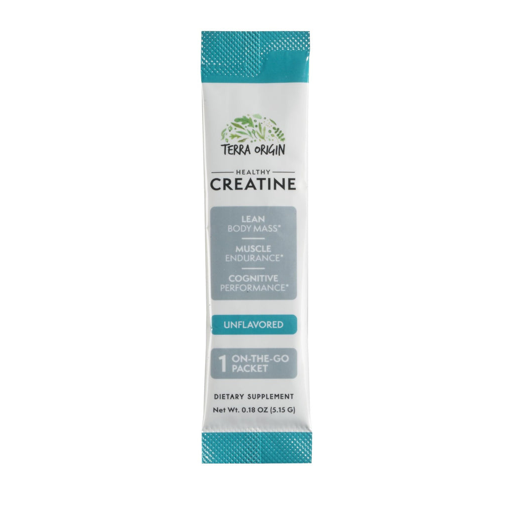 TERRA ORIGIN Healthy Creatine Micronized Monohydrate Powder | 30 Stick Packs | Support for Muscle and Cognitive Performance* | Supplement for Women and Men | Unflavored, Gluten Free, Zero Sugar