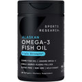 Buy now Sports Research Triple Strength Omega 3 Fish Oil - Burpless Fish Oil Supplement w/EPA & DHA Fatty Acids from Single-Source Wild Alaskan Pollock - 1250 mg, 180 ct 180 Count (Pack of 1) From Alaska at indiglob india