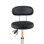 HOOBRO Height Adjustable Rolling Stool, 360° Rotating Drafting Chair, Multi-Purpose Office Desk Chair, Rolling Swivel Salon Stool Chair, for Barber Shop, Nail Salon, Office, Black SB01BY01G1