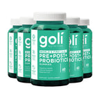 Goli Pre Pro Postbiotic Gummies - Worlds First 3-in-1 Formula with DE111 Probiotics, XOS Prebiotics, MCC1849 Postbiotics - Vegan, Non-GMO, Gluten-Free, 180 Count (3 Pack)