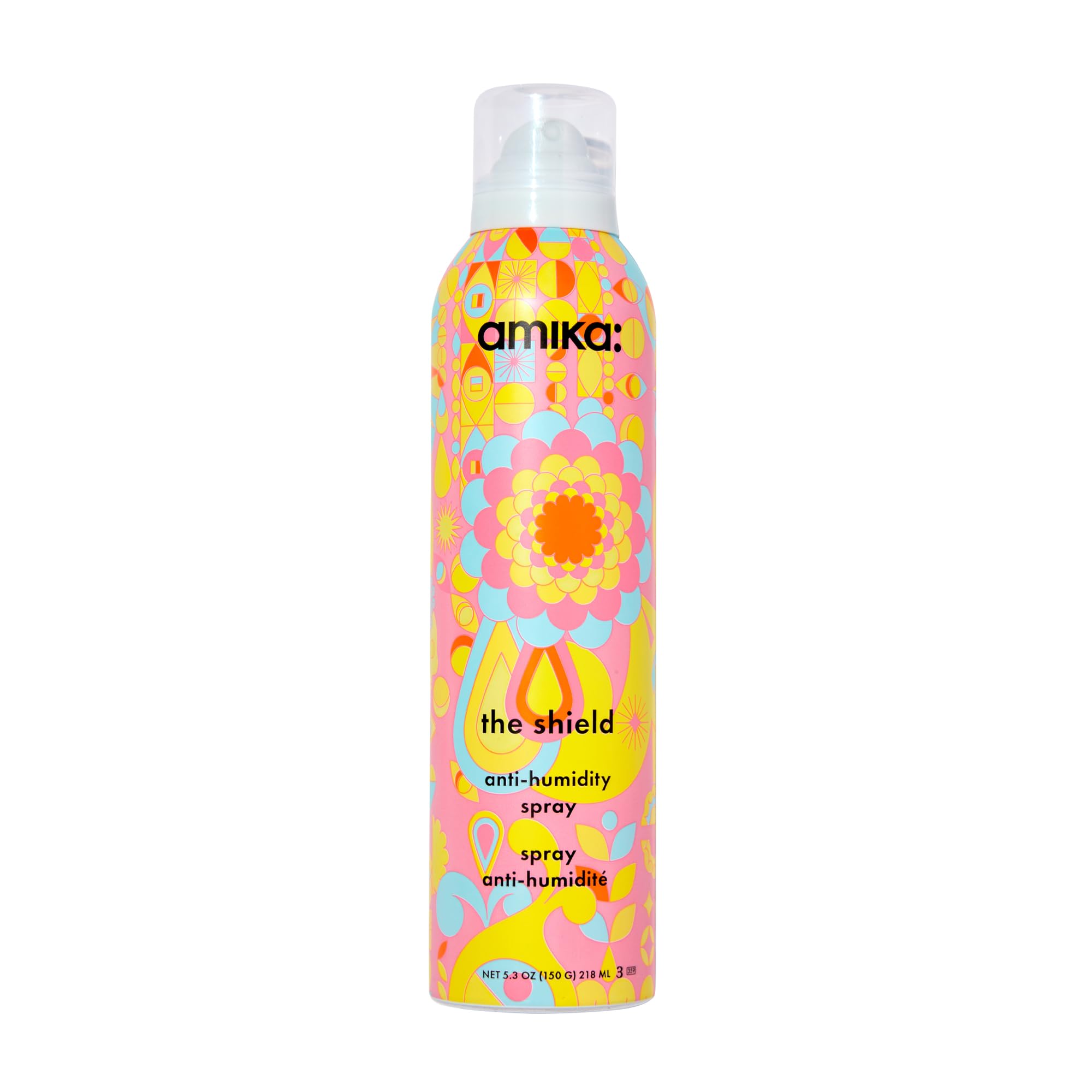 amika the shield anti-humidity spray | lightweight, invisible heat protection spray, contains UV filters, for smooth, frizz free hair