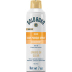 Gold Bond No Mess Clear Invisible Body Powder Spray, 7 oz., Absorbs Odor-Causing Sweat (Pack of 2)