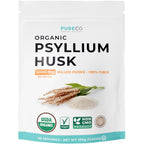 Psyllium Husk Powder Organic Certified - Finely Ground Whole Psyllium Husk Organic Fiber Powder for Baking Smoothies & More - Vegan Gluten Free Non-GMO & Filler Free Soluble Fiber (66 Servings)