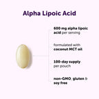 Micro Ingredients Alpha Lipoic Acid 600mg Per Serving, 300 Softgels | ALA Supplement | Made with MCT Oil| Non-GMO, Gluten-Free, Soy-Free