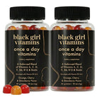 Black Girl Vitamins Once a Day - Womens Multivitamin Gummy - Vitamin A, B, C, E and Zinc. Multivitamin for Women, Immune Support. Vegan, Gluten-Free. Made in The USA (30 Day Supply, Strawberry)
