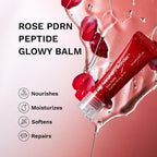 HARUHARU Rose PDRN Peptide Glowy Balm, 0.33 fl.oz, Glossy Clear, Vegan | Long Lasting Hydration for Dry Cracked Lips, Dewy Lips, No Waxy Finish, Silicon Free, Micro Plastic Free, Korean Skin care