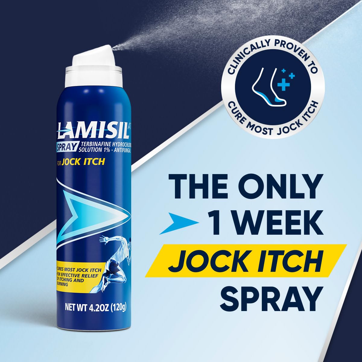 Lamisil Jock Itch Antifungal Spray, 1 Week Treatment Terbinafine, 4.2 Oz