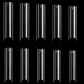 Buy now 500 Pcs Clear Extra Long C Curve False Nail Tips,XXL C Curve Acrylic Fake Nail Tips with Bag for Nail Salon and DIY, Extra Long French Tips Half Cover Straight Square Nail Tips 10 Sizes Clear XL C-curved at indiglob india