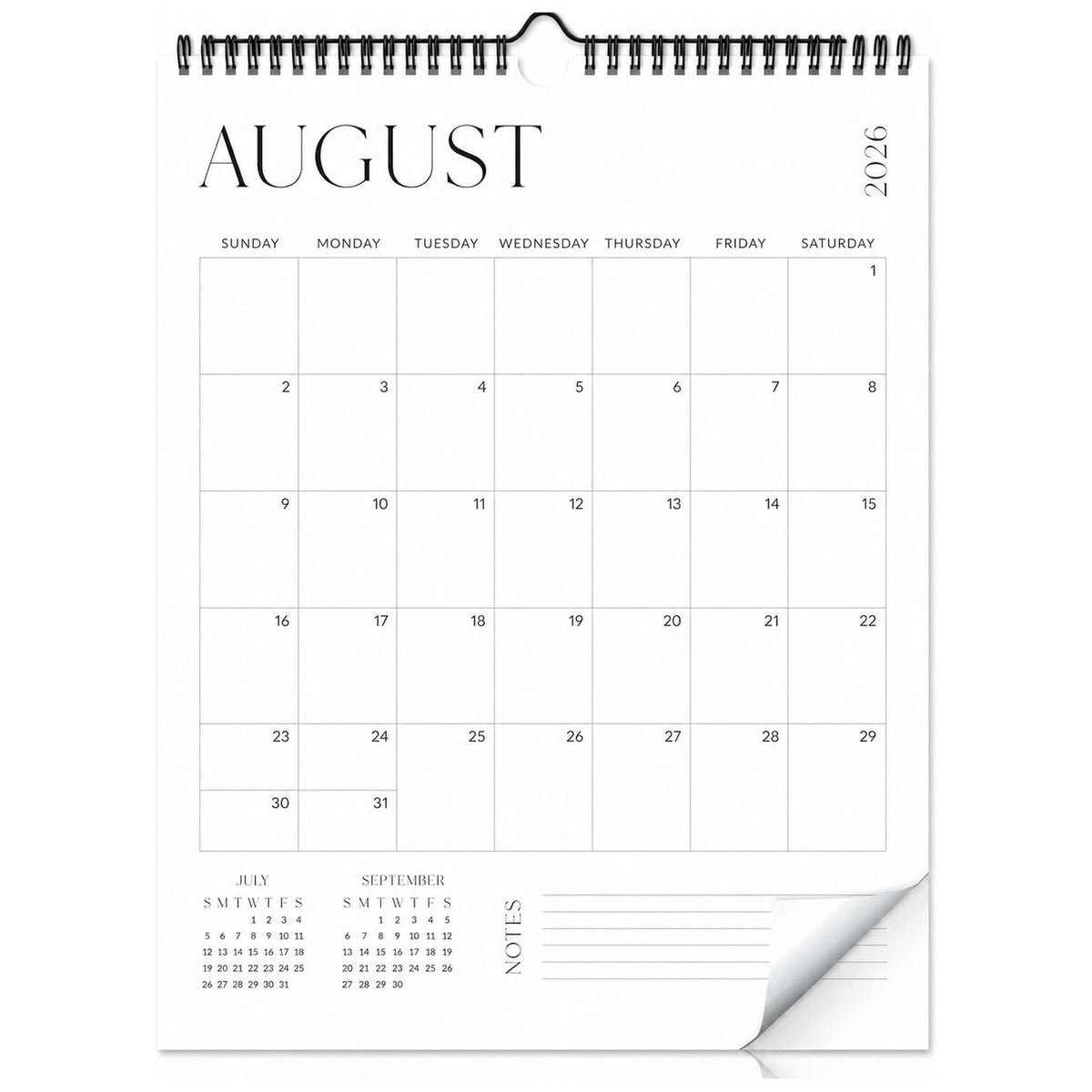 Beautiful 2026-2027 Wall Calendar - Runs from June 2026 until December 2027