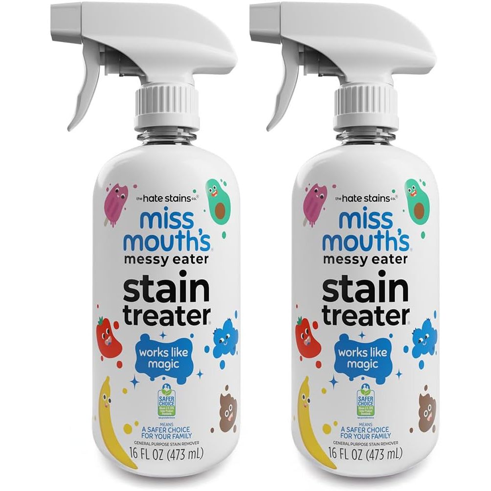 Buy now Miss Mouth's Messy Eater Stain Treater Spray - 4oz Stain Remover - Newborn & Baby Essentials - No Dry Cleaning Food, Grease, Coffee Off Laundry, Underwear, Fabric 2 pack 16oz at indiglob india