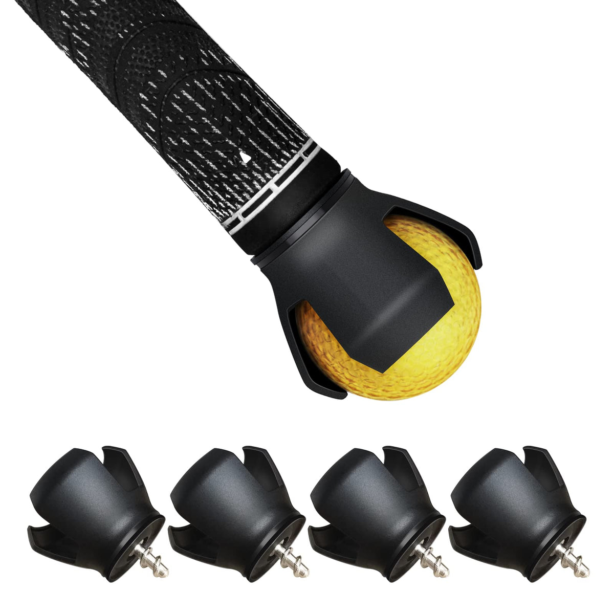 Golf Ball Retriever, 4 Pack Golf Ball Grabber Picker for End of Putter, Durable Golf Ball Retriever Pick Up Tool for Putter Grip