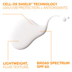Anthelios Light Fluid Facial Sunscreen SPF 60, Lightweight Sunscreen for Face, Fluid Texture, Broad Spectrum SPF