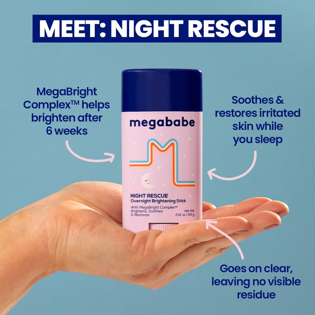 Megababe Night Rescue, Brighten & Soothe Chafe Irritation, 2.12 oz