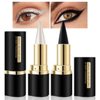 Kaely 2Pcs Gel Eyeliner Pencil, Natural Black Eyeliner Cream, Liquid Eye Liner Pencils for Older Women Waterproof, Smoky Eyeshadow Palette Goth Halloween Makeup Kit, delineador de ojos contra el agua