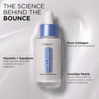 L'Oreal Paris Collagen Moisture Filler Moisture Bounce Face Serum, Glow Serum with Collagen, Glycerin, and Squalane for Bouncy, Radiant, Hydrated Skin, Includes Sample