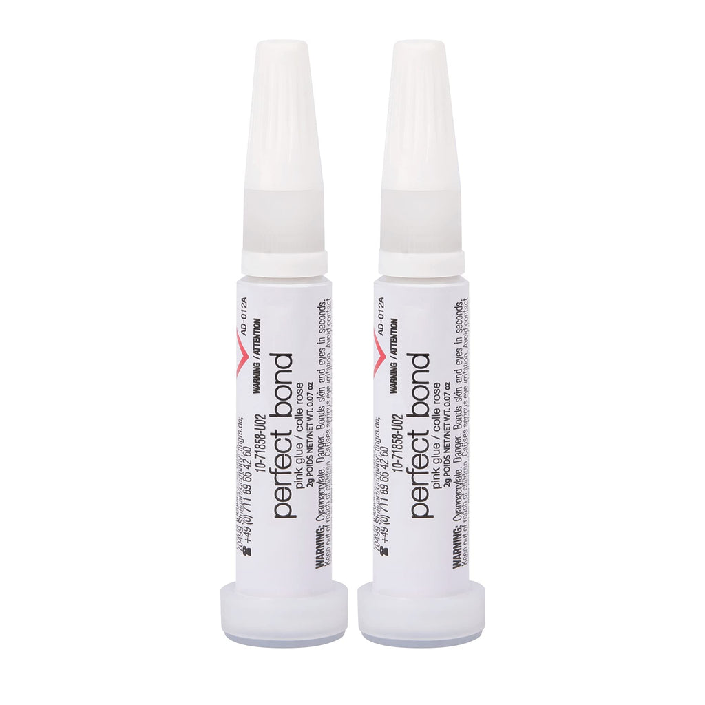 Nailene Perfect Bond Pink Glue, Strong Adhesive for Press On Nails, 2PK | Fast-drying, salon-quality bond. Perfect for artificial nail application, nail tips, and natural nail repairs. Lasts 7 days.