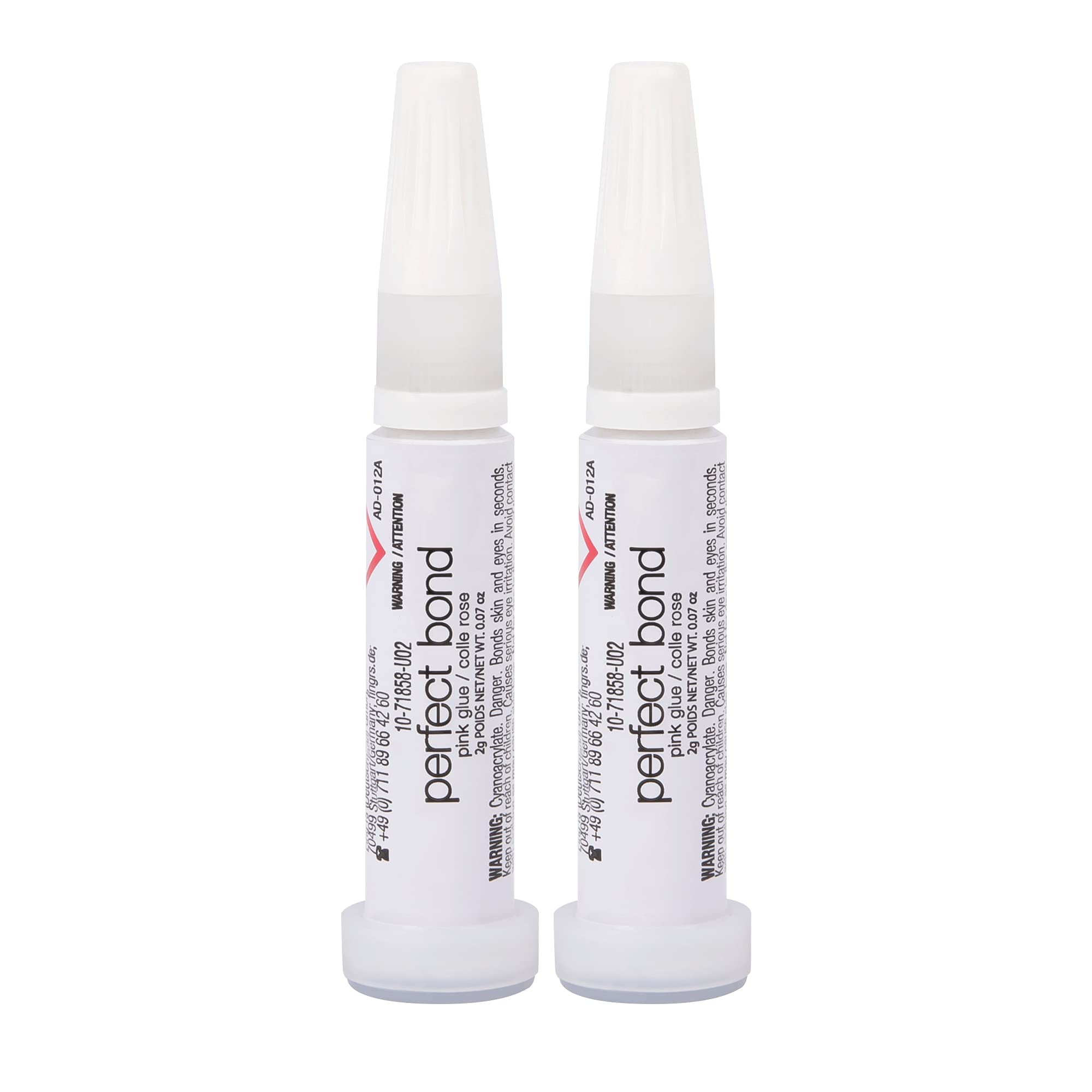 Nailene Perfect Bond Pink Glue, Strong Adhesive for Press On Nails, 2PK | Fast-drying, salon-quality bond. Perfect for artificial nail application, nail tips, and natural nail repairs. Lasts 7 days.