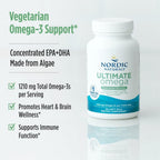 Nordic Naturals Vegan Omega-3, Algae-Based - 1210mg EPA+DHA - 60 Soft Gels