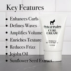 Pete & Pedro Curl Cream Hydrating Defining & Amplifier Hair Cream, 4 oz
