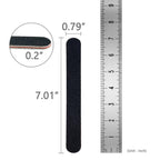 3 Pack Professional Emery Boards, 100/180 Grit Nail File for Acrylic and Natural Nails, Reusable, Black