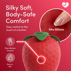 Lovehoney Strawberry Clit Sucker Womens Sex Toy, Discreet Air Pulse Suction