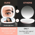 Buy now Mocado Compact LED Magnifying Makeup Mirror 4â€³ â€“ 1X/10X Double-Sided Dimmable Touch Mirror | USB Rechargeable Portable Travel Cosmetic (Rose Gold) at indiglob india
