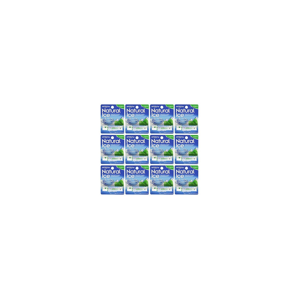 Buy now Mentholatum Natural Ice Medicated Lip Protectant Sunscreen, 0.16 Ounce (Pack of 12) at indiglob india