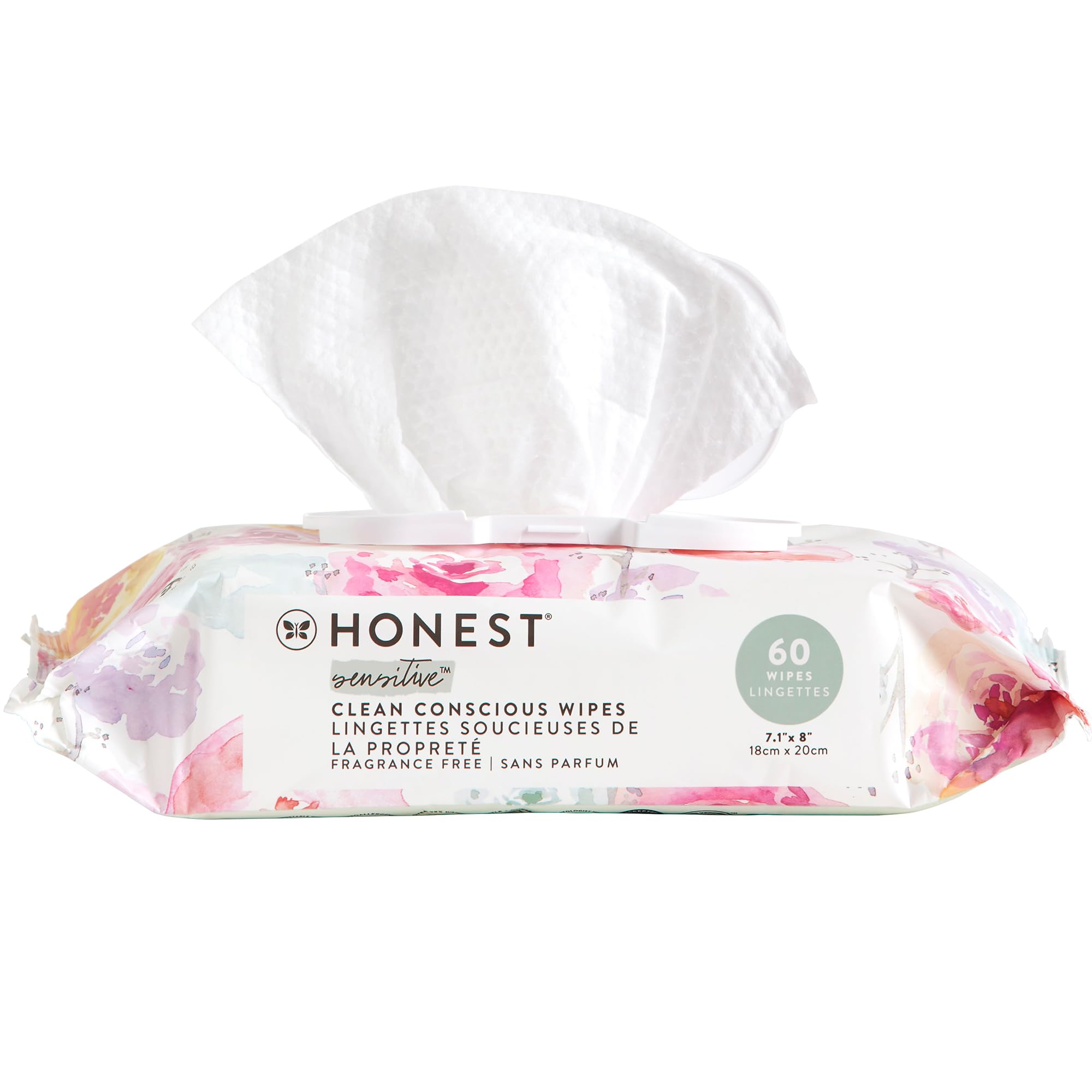 Buy now The Honest Company Hypoallergenic Multi-Use Baby Wipes for Sensitive Baby Skin Rainbow 60 Count Rose Blossom 60 Count (Pack of 1) at indiglob india