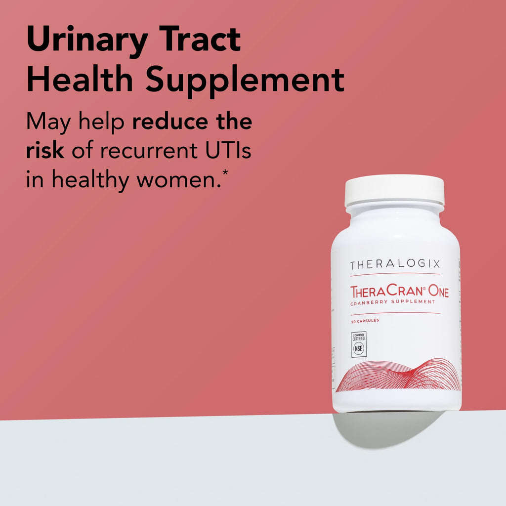 Theralogix TheraCran One Cranberry – UTI Prevention, NSF Certified | Helps prevent UTIs with 36mg of soluble proanthocyanidins (PACs) — the research-backed dose.*