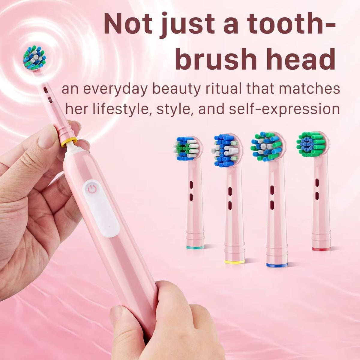 Pink Replacement Brush Heads for Oral-B Pro 1000 Pink Handle 16 Pack