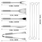 BBQ Utensil Set Stainless Steel Professional Barbecue Accessories