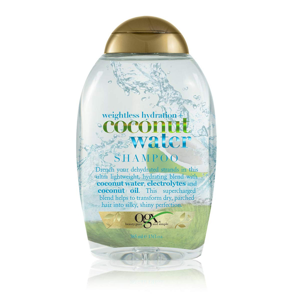 Buy now OGX Weightless Hydration + Coconut Water Shampoo, 13 Ounce Bottle, , Lightweight Hydrating Formula Sulfate-Free Surfactants at indiglob india