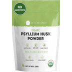 Kate Naturals Psyllium Husk Powder for Fiber and Baking Bread, 8oz | Organic, Gluten Free, Fine Ground, For Digestion, Mixes Easily with Juice & Smoothies