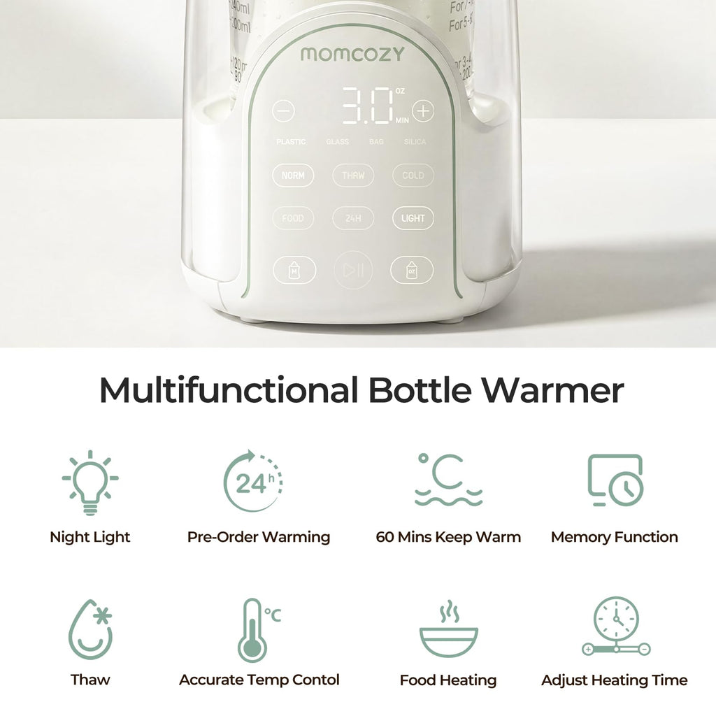 Momcozy NightPro Bottle Warmer for Baby Breast Milk with Night Light