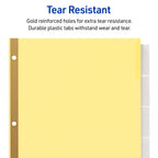 Avery® Paper Dividers, Insertable Big Tab™, 5-Tab, Clear, 1 Set