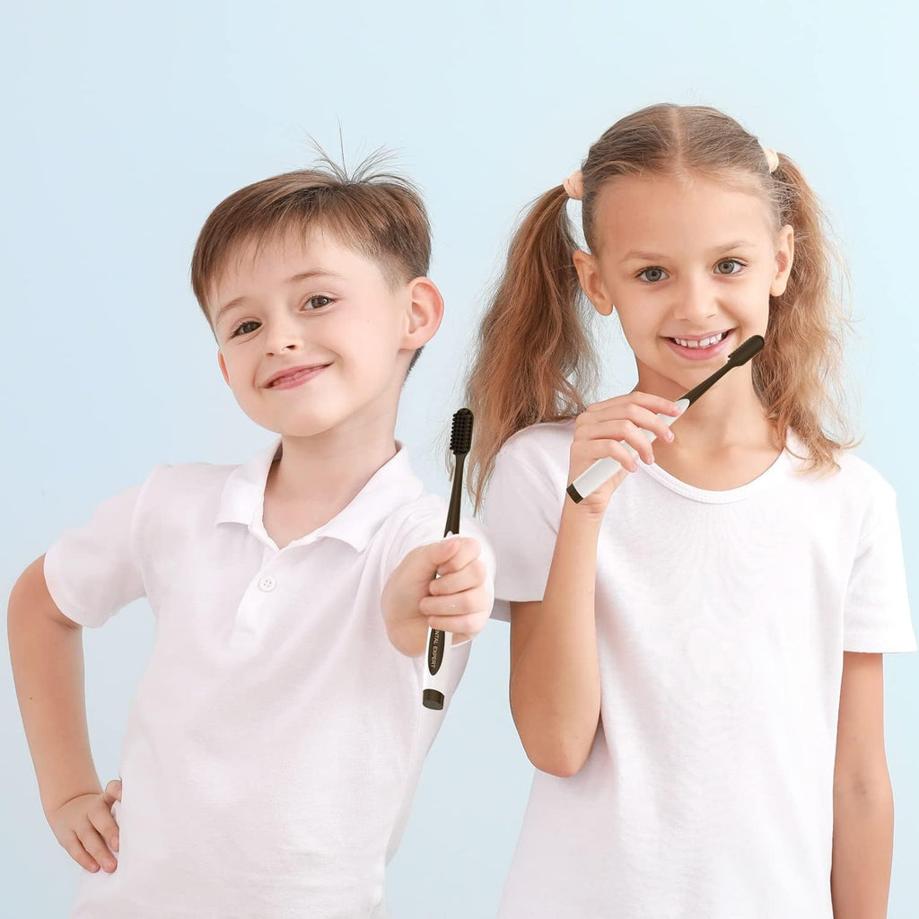 Buy now Soft Toothbrushes for Adults - Black Charcoal Toothbrush Ultra Soft for Sensitive Gums - Teeth Whitening Brush for Adults & Children [Extra Family Pack] Super Soft Tip Bristles at indiglob india
