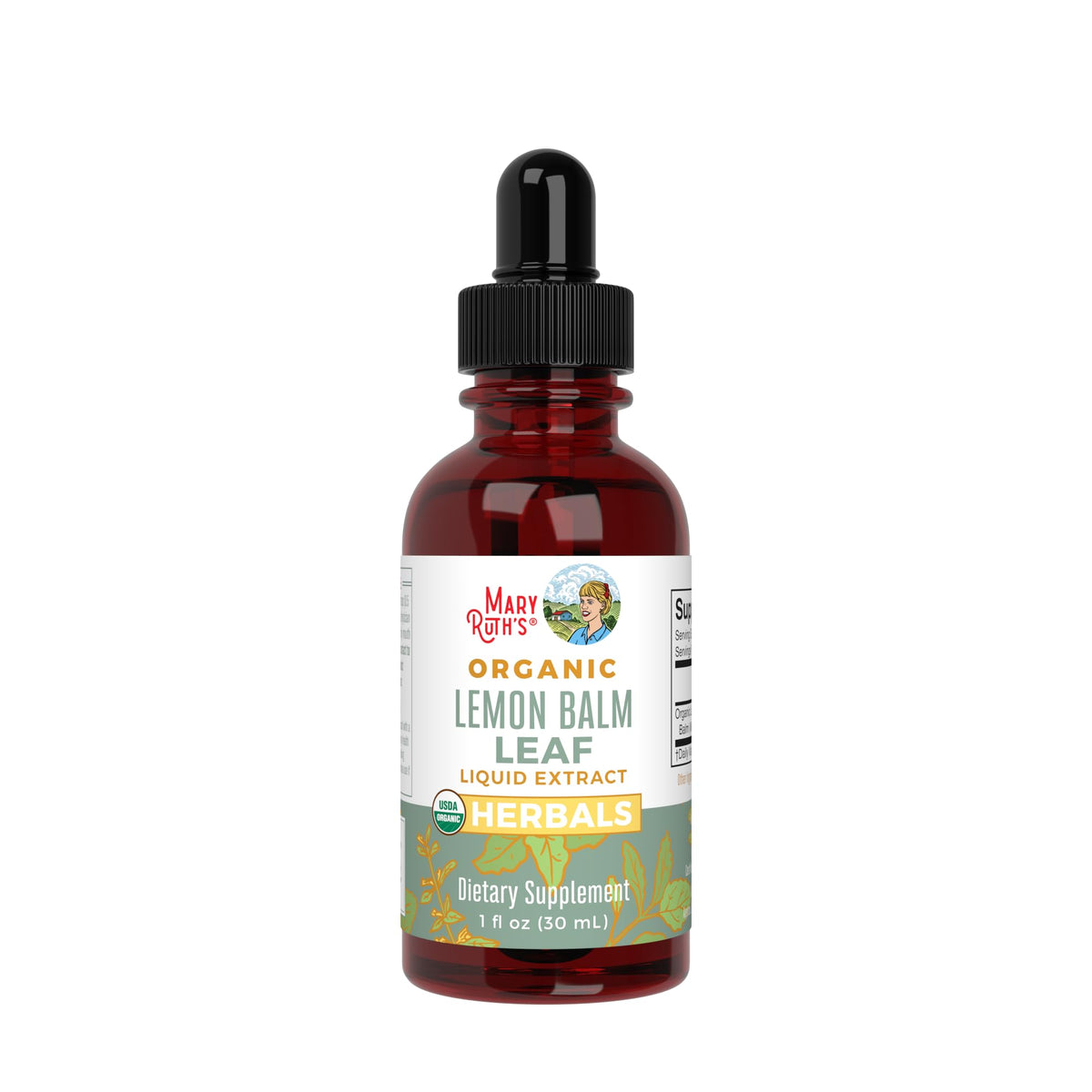 MARYRUTH'S Organic Lemon Balm Leaf Liquid Extract, Mood Support, 1 Fl Oz
